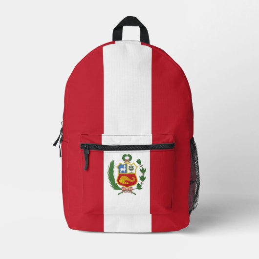 Peruaanse vlag bedrukte rugzak (Voorkant)