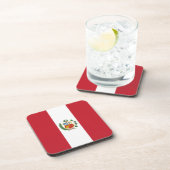 Peruaanse vlag bier onderzetter (Rechterzijde)