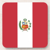 Peruaanse vlag bier onderzetter (Voorkant)