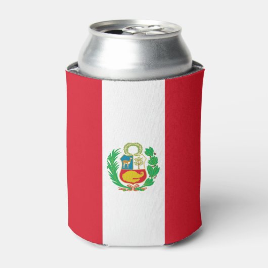 Peruaanse vlag blikjeskoeler (Blikje Voorkant)