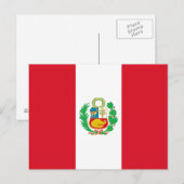 Peruaanse vlag briefkaart (Voorkant / Achterkant)