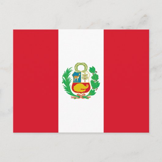Peruaanse vlag briefkaart (Voorkant)