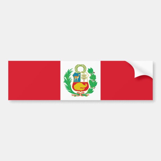 Peruaanse vlag bumpersticker (Voorkant)