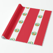 Peruaanse vlag cadeaupapier (Uitgerold)