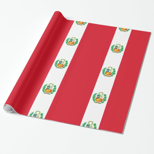Peruaanse vlag cadeaupapier (Uitgerold)