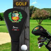 Peruaanse vlag en Golf Peru-Hoesjes/clubs Golfheadcover