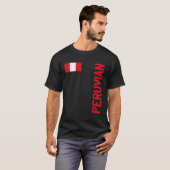 Peruaanse vlag en Peru wortels T-shirt (Voorkant volledig)