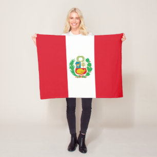 Peruaanse vlag fleece deken