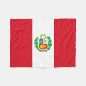Peruaanse vlag fleece deken (Voorkant (Horizontaal))