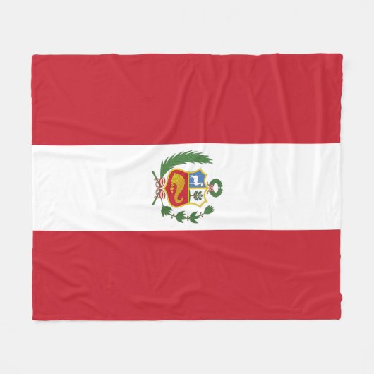 Peruaanse vlag fleece deken (Voorkant (Horizontaal))
