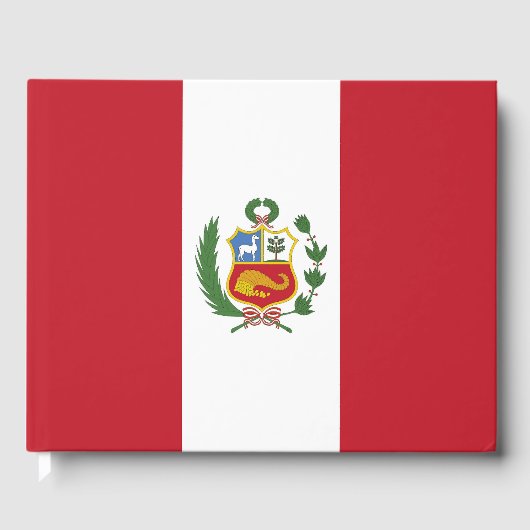 Peruaanse vlag gastenboek (Voorkant)