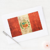 Peruaanse vlag, gekraatst en versleten Rechthoekige Sticker (Envelop)