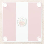 Peruaanse vlag glazen onderzetter (Achterkant)
