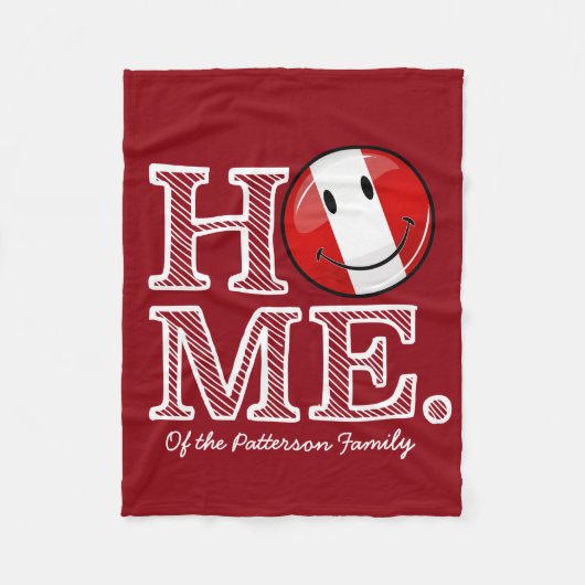 Peruaanse vlag glimlachen | House Warmer Fleece Deken (Voorkant)