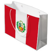 Peruaanse vlag groot cadeauzakje (Achterkant Gekanteld)