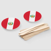 Peruaanse vlag handwaaier (Niet-gemonteerd)