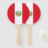 Peruaanse vlag handwaaier (Voorkant en achterkant)