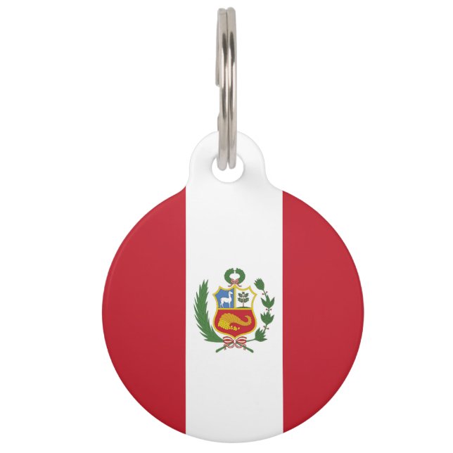 Peruaanse vlag huisdierpenning (Voorkant)