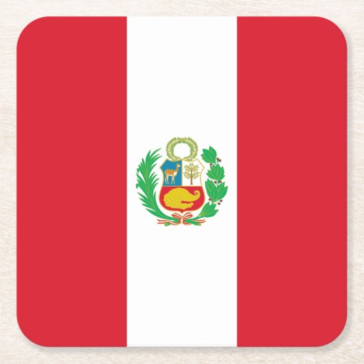 Peruaanse vlag kartonnen onderzetters (Voorkant)