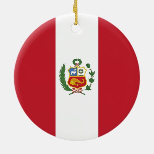 Peruaanse vlag keramisch ornament (Achterkant)