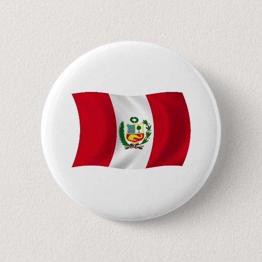 Peruaanse Vlag Knop Ronde Button 5,7 Cm (Voorkant)