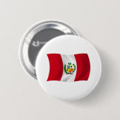 Peruaanse Vlag Knop Ronde Button 5,7 Cm (Voorkant /achterkant)