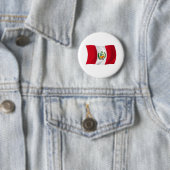 Peruaanse Vlag Knop Ronde Button 5,7 Cm (In situ)