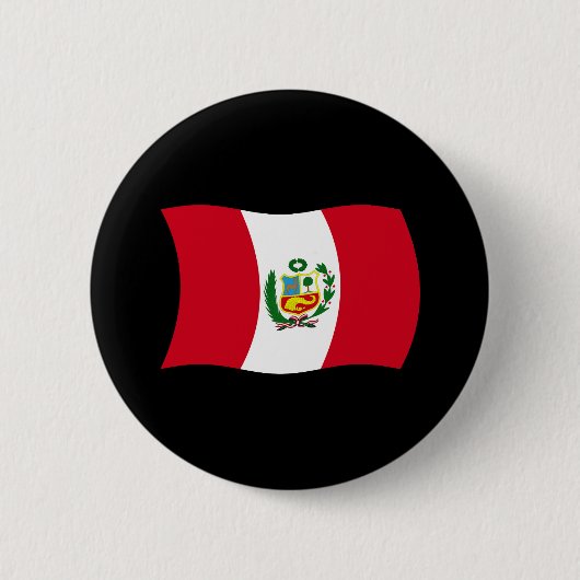 Peruaanse Vlag Knop Ronde Button 5,7 Cm (Voorkant)