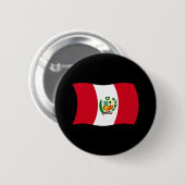 Peruaanse Vlag Knop Ronde Button 5,7 Cm (Voorkant /achterkant)