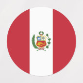 Peruaanse vlag labels (Design 2)