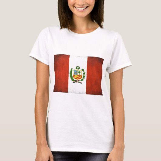 Peruaanse vlag met Emblem T-shirt (Voorkant)