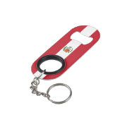 Peruaanse vlag mini flessenopener (Achterkant Gekanteld)