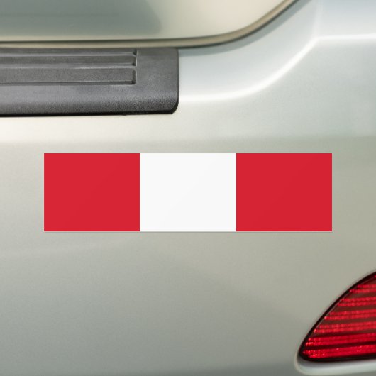 Peruaanse vlag (Peru) Bumpersticker (Op auto)