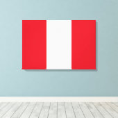 Peruaanse vlag (Peru) Canvas Afdruk (Insitu (Houten vloer))