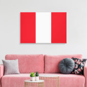 Peruaanse vlag (Peru) Canvas Afdruk (Insitu (Woonkamer))