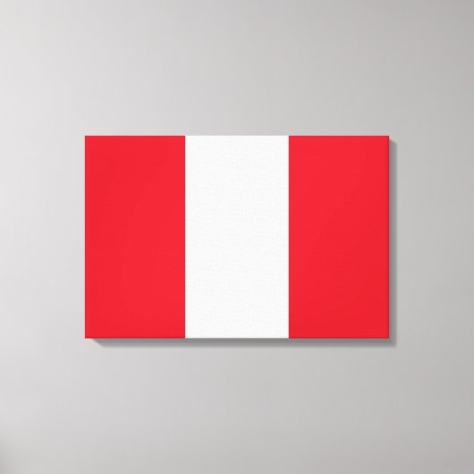 Peruaanse vlag (Peru) Canvas Afdruk (Voorkant)