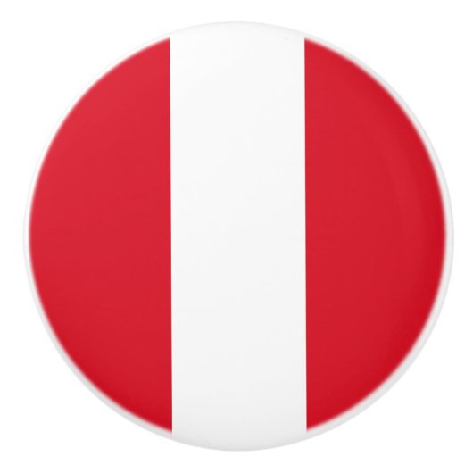 Peruaanse vlag (Peru) Keramische Knop (Voorkant)