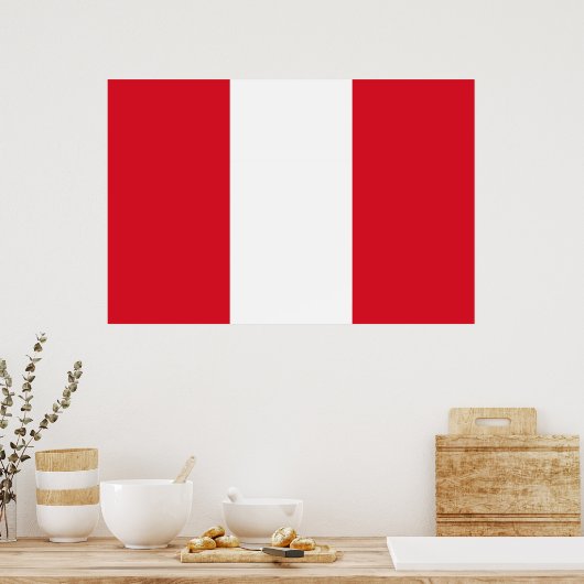 Peruaanse vlag (Peru) Poster (Keuken)