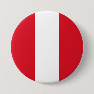 Peruaanse vlag (Peru) Ronde Button 7,6 Cm