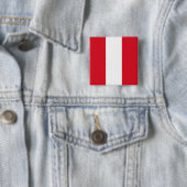 Peruaanse vlag (Peru) Vierkante Button 5,1 Cm (In situ)