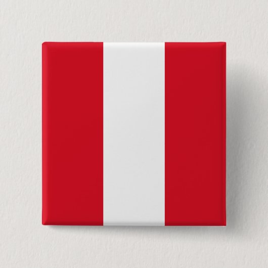 Peruaanse vlag (Peru) Vierkante Button 5,1 Cm (Voorkant)