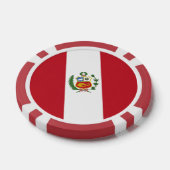 Peruaanse vlag poker chips (Enkel)