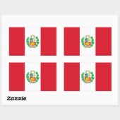 Peruaanse vlag rechthoekige sticker (Vel)