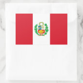 Peruaanse vlag rechthoekige sticker (Tas)