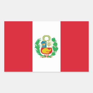 Peruaanse vlag rechthoekige sticker