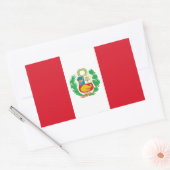Peruaanse vlag rechthoekige sticker (Envelop)