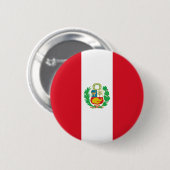 Peruaanse vlag ronde button 5,7 cm (Voorkant /achterkant)