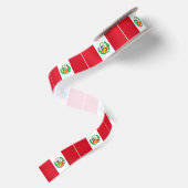 Peruaanse vlag satijnen lint (Achterkant)