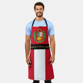 Peruaanse vlag Schort, Peruaanse koks keuken Schort (Gedragen)