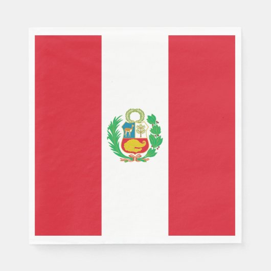 Peruaanse vlag servet (Voorkant)